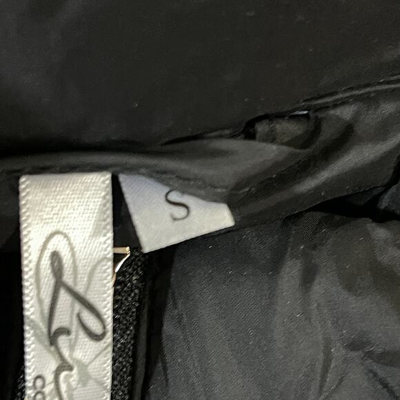 Lulu B Down Feathers Vest Womens Size Small S Full Zip Black Sleeveless - Picture 3 of 10